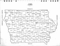 Iowa State Map, Jones County 1965